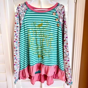 Matilda Jane Cora Tunic Girls 8 Friends Forever B10 Make Believe Ruffle Hem